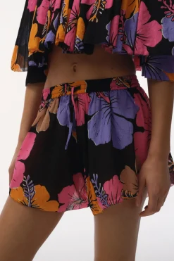 Leonardo High-waist printed shorts