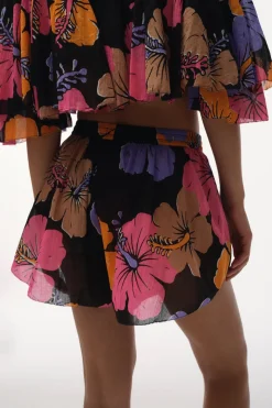 Leonardo High-waist printed shorts